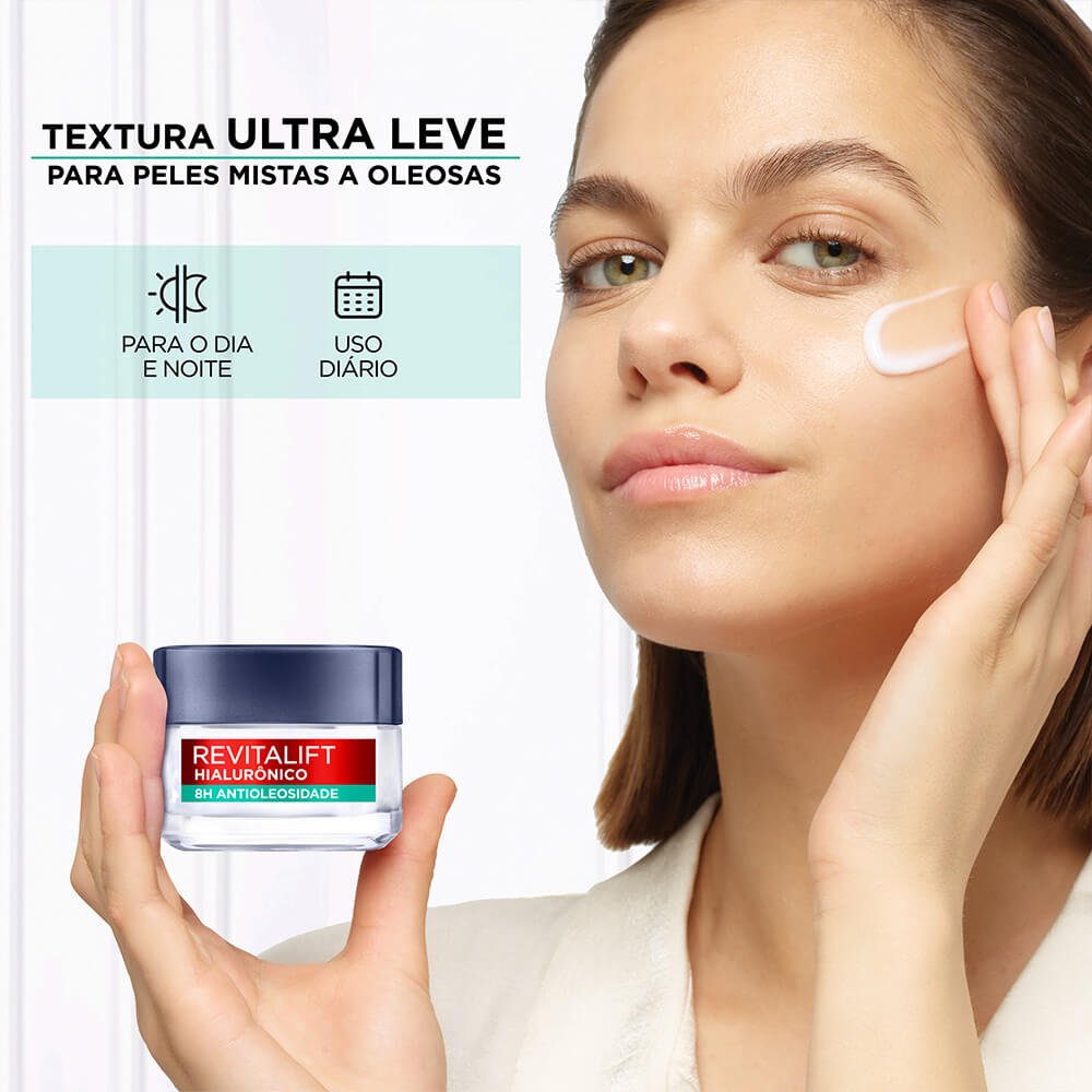 Imagem Gel Creme Preenchedor Antioleosidade | Textura | L'Oréal Paris